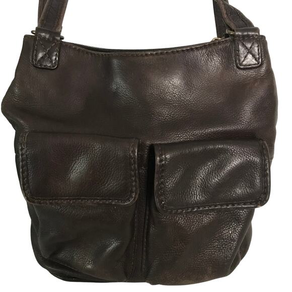 Fossil Purse Womens Leather Brown Shoulder Multiple Pockets Inside and Out - Picture 4 of 15